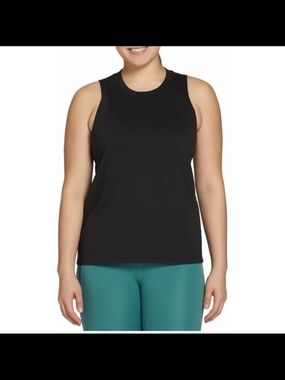 DSG Womens Retro Muscle Tank Pure Black DAW14101 SIZE MEDIUM NWOT